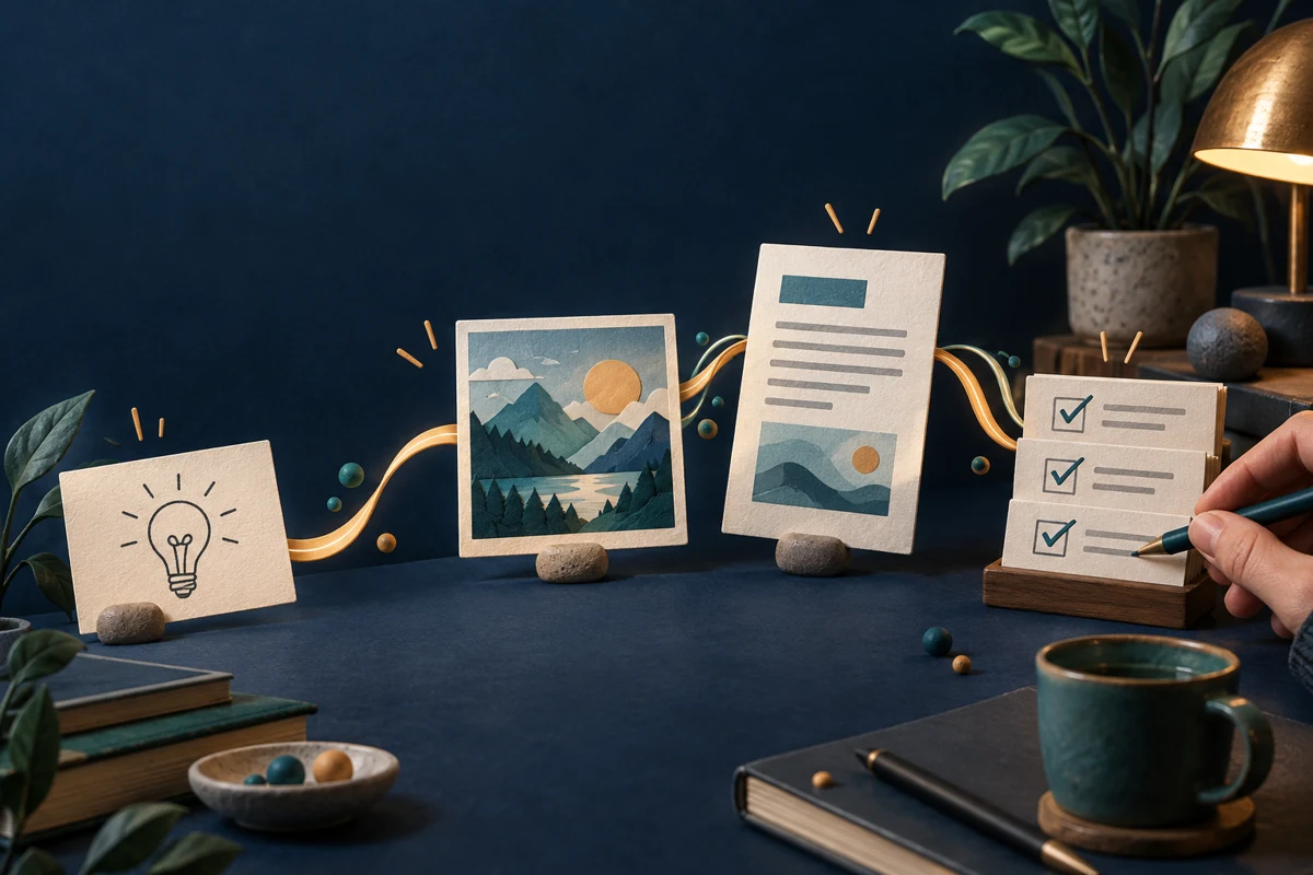 Illustration of turning an idea into a useful digital product